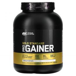 Optimum Nutrition, Протеин для набора веса Pro Gainer, с высоким содержанием белка, ванильный заварной крем, 5,09 фунта (2,31 кг)