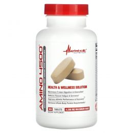 Metabolic Nutrition, Amino 4500, добавка с аминокислотами 1500 мг, 90 таблеток