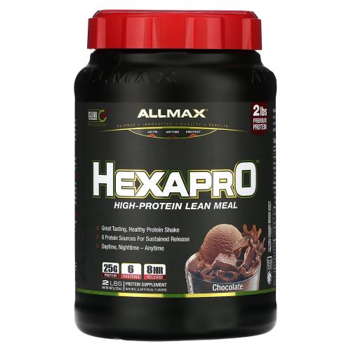 ALLMAX, Hexapro, постная еда с высоким содержанием белка, шоколад, 907 г (2 фунта)