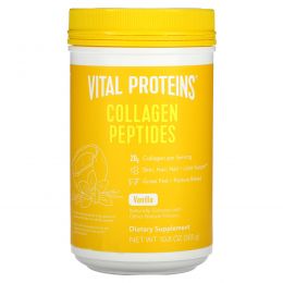 Vital Proteins, Пептиды коллагена, ваниль и кокосовая вода, 10,4 унции (294 г)