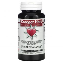 Kroeger Herb Co, Female Balance, 100 вегетарианских капсул