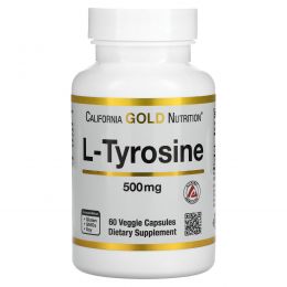California Gold Nutrition, L-тирозин, 500 мг, 60 растительных капсул