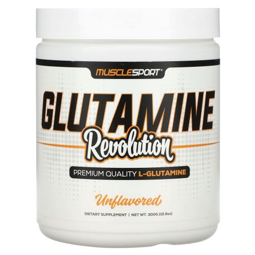 MuscleSport, Glutamine Revolution, без добавок, 300 г (10,6 унции)