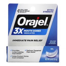 Orajel, Triple Medicated, Instant Pain Relief, For All Mouth Sores, 0.18 oz (5.1 g)