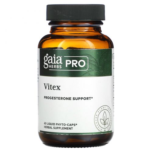 Gaia Herbs Professional Solutions, Ягоды витекса священного, 60 капсул, заполненных жидкостью