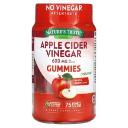 Nature's Truth, Apple Cider Vinegar, Natural Apple, 600 mg, 75 Vegan Gummies