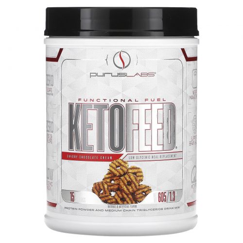 Purus Labs, KetoFeed, пикантный шоколадный крем, 605 г (1,3 фунта)