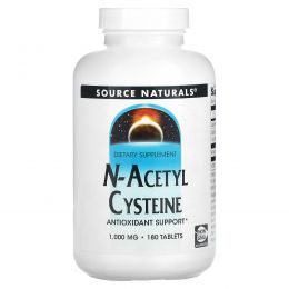 Source Naturals, N-ацетилцистеин, 1000 мг, 180 таблеток