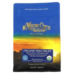 Mt. Whitney Coffee Roasters, Органический перуанский напиток без кофеина, цельные зерна, 12 унций (340 г)