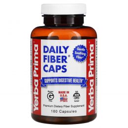 Yerba Prima, Капсулы Daily Fiber , 625 мг, 180 капсул