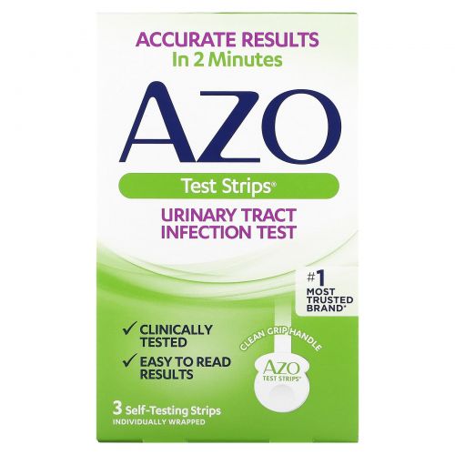 Azo, Тест-полоски инфекций мочевыделительных путей, 3 тест-полоски