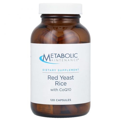 Metabolic Maintenance, красный ферментированный рис с коэнзимом Q10, 120 капсул