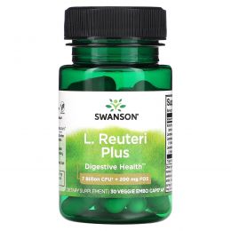 Swanson, Ацидофильные лактобактерии (L. acidophilus), Reuteri Plus, 30 вегетарианских капсул для ЭМБО