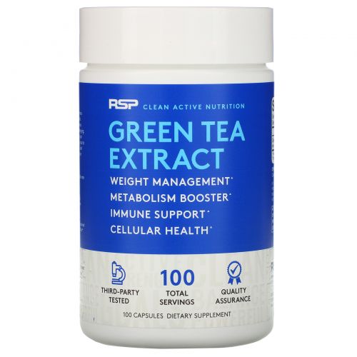 RSP Nutrition, Green Tea Extract, 100 Capsules