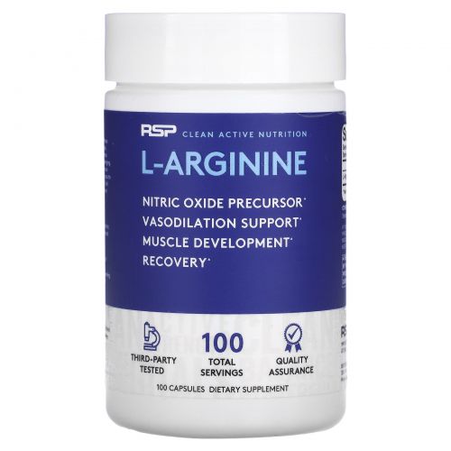 RSP Nutrition, L-Arginine, 750 mg, 100 Capsules