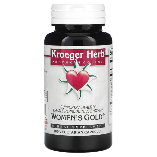 Kroeger Herb Co, Women's Gold, 100 вегетарианских капсул