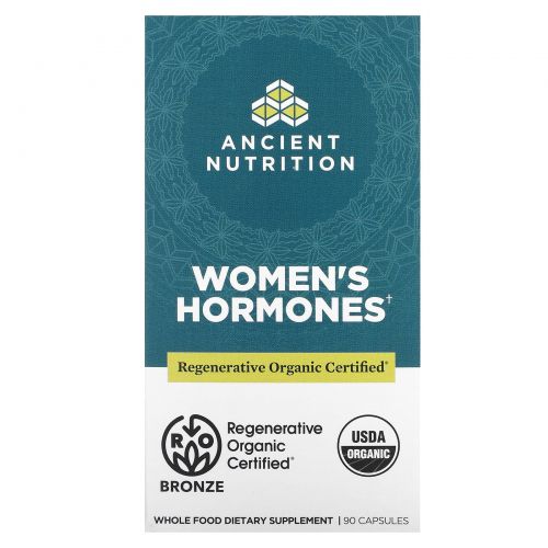Ancient Nutrition, гормоны для женщин, 90 капсул