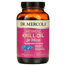 Dr. Mercola, Антарктическое масло криля для женщин, 270 капсул