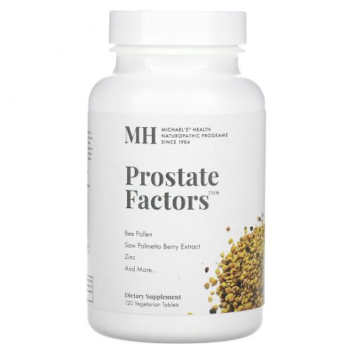 Michael's Naturopathic, Prostate Factors, 120 вегетарианских таблеток