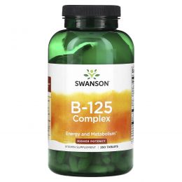 Swanson, Комплекс витаминов B-125, высокая эффективность, 250 таблеток
