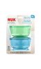NUK, Миски с присосками, для детей от 6 месяцев, синие и зеленые, 2 чаши + 2 крышки