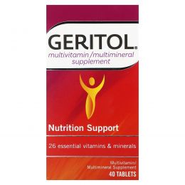 Geritol, мультивитаминная/мультиминеральная добавка, 40 таблеток