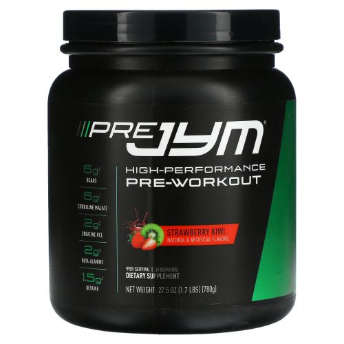 JYM Supplement Science, Pre JYM, высокоэффективное средство перед тренировкой, клубника и киви, 780 г (1,7 фунта)