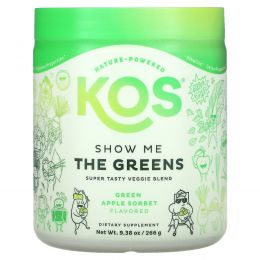 KOS, Show Me The Greens, Super Tasty Veggie Blend, Green Apple Sorbet, 10 oz (285 g)