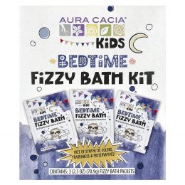 Aura Cacia, набор для ванны с шипучей, для детей, 3 пакетика по 70,9 г (2,5 унции)