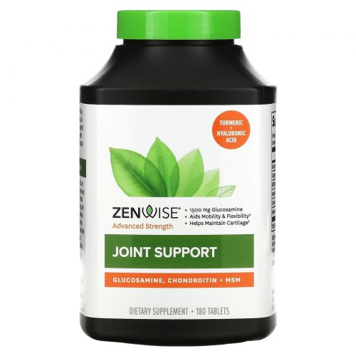 Zenwise Health, Joint Support, Pro-Mobility Formula with Glucosamine, Chondroitin and MSM, 180 Tablets