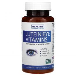 Healths Harmony, витамины для глаз с лютеином, 60 капсул
