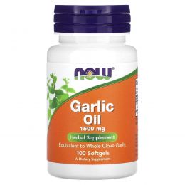 Now Foods, Garlic Oil, 1,500 mg, 100 Softgels