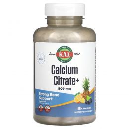 KAL, Calcium Citrate Chewable, Natural Mixed Fruit Flavor, 60 Chewables