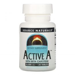 Source Naturals, Active A, 25,000 IU, 120 Таблеток