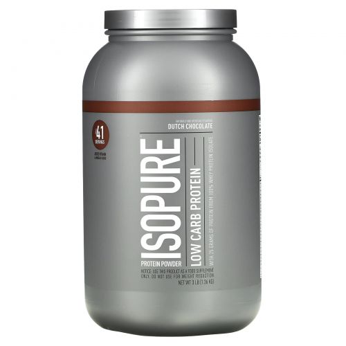 Nature's Best, IsoPure, Perfect Low Carb Isopure, голландский шоколад, 3 фунта. (1361 г)