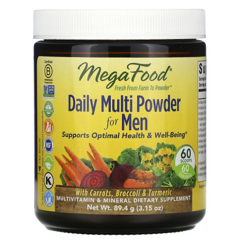 MegaFood, Daily Multi Powder for Men, 3.15 oz (89.4 g)