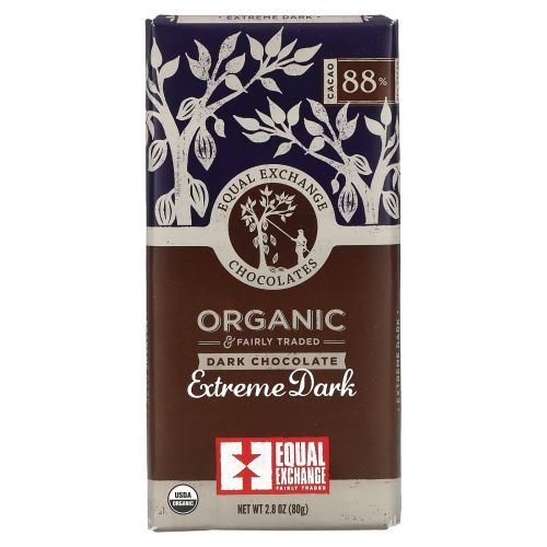 Equal Exchange, Organic, Dark Chocolate, Extreme Dark, 2.8 oz (80 g)