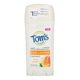 Tom's of Maine, Натуральный дезодорант длительного действия, без алюминия, свежий абрикос, 2,25 унции (64 г)