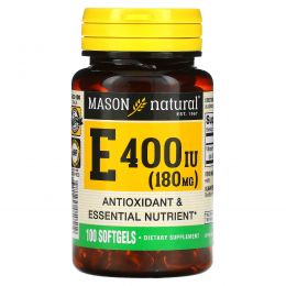 Mason Natural, Vitamin E, 400 IU, 100 Softgels