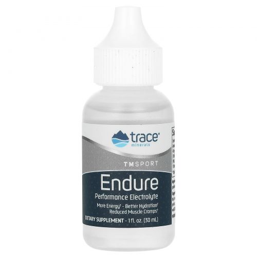 Trace Minerals ®, TM Sport, Endure, электролит для повышения результативности, 30 мл (1 жидк. унция)