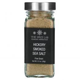 The Spice Lab, Hickory Smoked Sea Salt, Fine Grain, 3.5 oz (99 g)