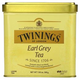 Twinings, Листовой чай Earl Grey, легкий, 7.05 унций (200 г)