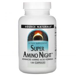 Source Naturals, Супер Амино Ночь, 120 капсул