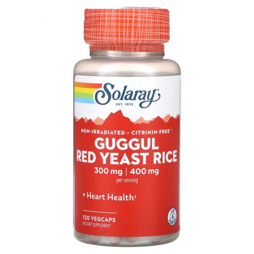 Solaray, Guggul & Red Yeast Rice, 120 VegCaps