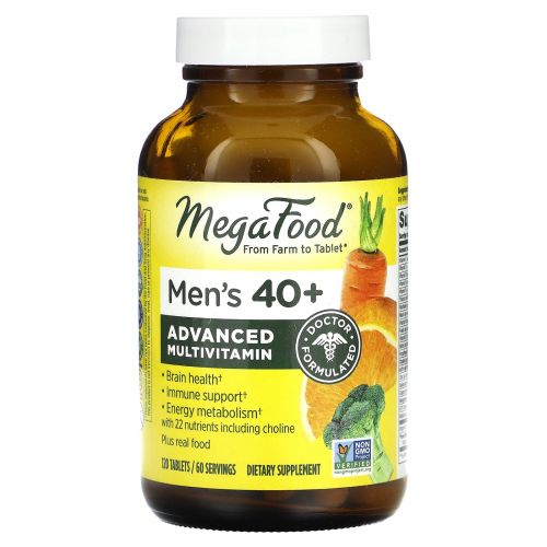 MegaFood, Multi for Men 40+, 120 Tablets