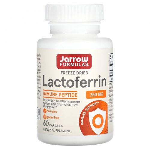 Jarrow Formulas, Лактоферрин, 250 мг, 60 капсул