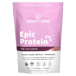 Sprout Living, Epic Protein, Organic Plant Protein + Superfoods, Pro Collagen, 0.8 lb (364 g)