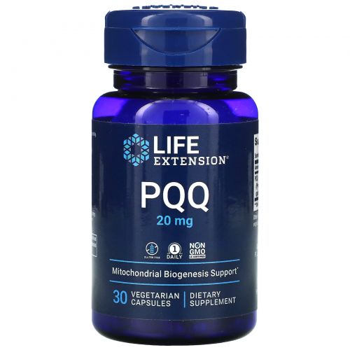 Life Extension, Капсулы PQQ с комплексом BioPQQ, 20 мг, 30 вегетарианских капсул