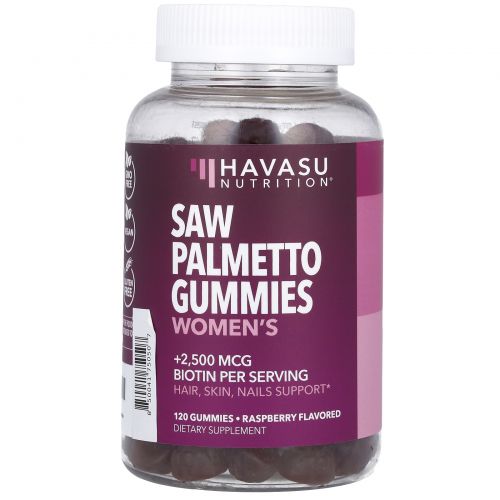 Havasu Nutrition, жевательные таблетки сереноя для женщин, со вкусом малины, 120 жевательных таблеток