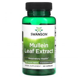 Swanson, Экстракт листьев коровяка, 250 мг, 60 капсул